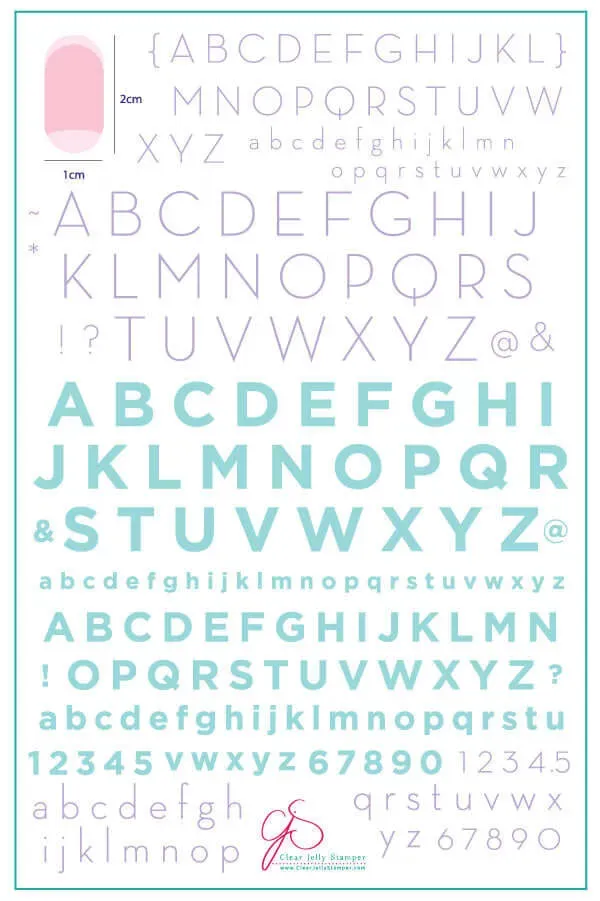 Clear Jelly Stamper Alphabet Modern CjS-42 stampingplade bogstaver