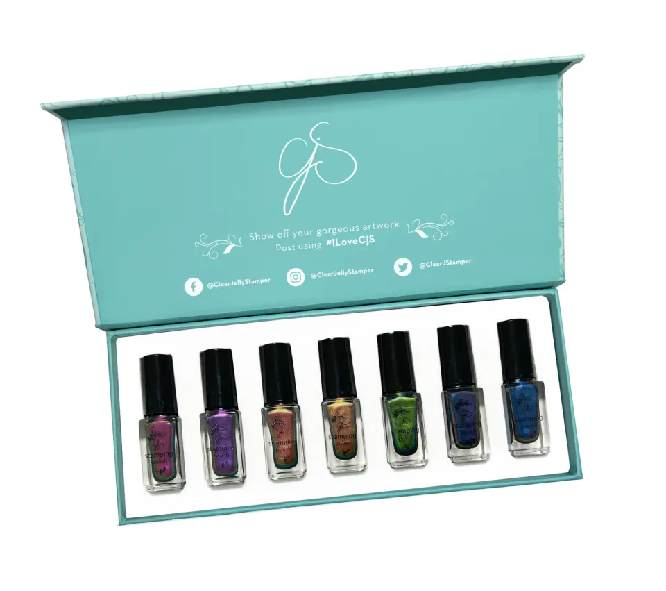 Clear Jelly Stamper Shifting Color stamping lak sæt 7 stk