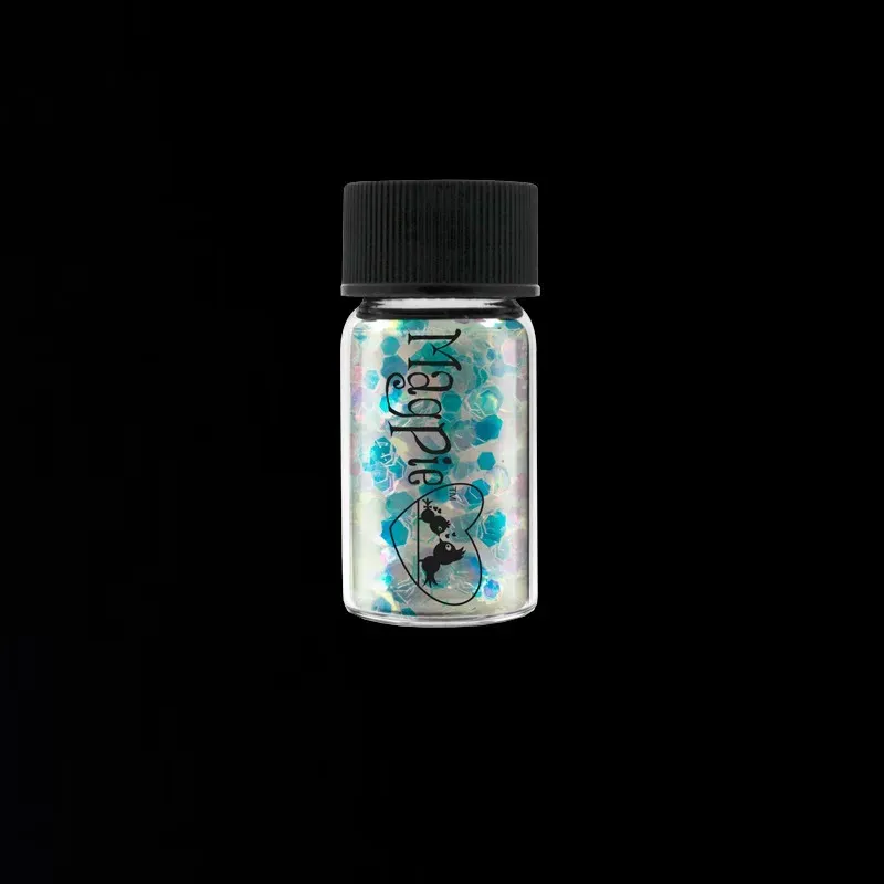 Indigo Nails Beautystones Flossy Hexagons neglitter stor