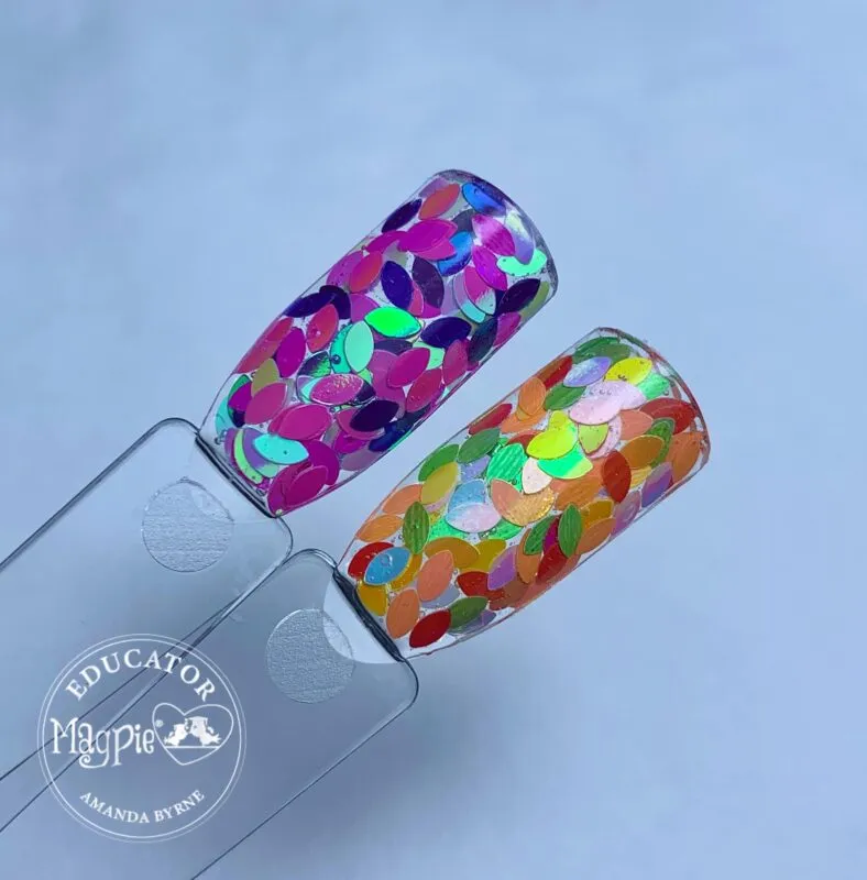 Indigo Nails Beautystones Orange Petals neglepynt tørrede