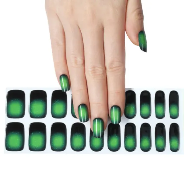 Clear Jelly Stamper Gel-ly Wraps 197 negle wraps grøn sort mønster