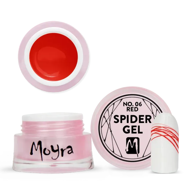 Moyra Spider liner gel 06 Red – 5 g tynde linjer