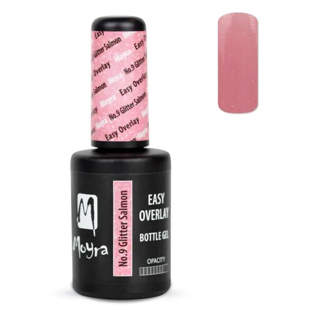 Moyra Easy Overlay No.9 Glitter Salmon gel 10 ml glitter