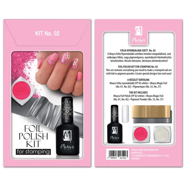 Moyra Foil Polish Kit No. 02 stamping sæt med folie
