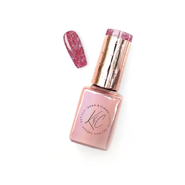 Clear Jelly Stamper KoKo & Claire 0321 Enduring gellak pink metallic