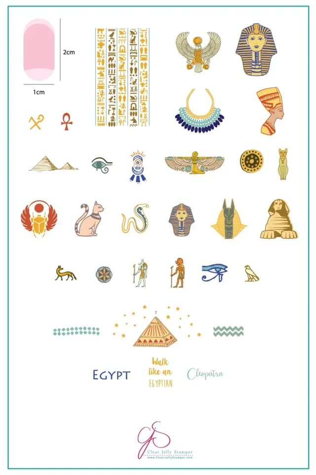 Clear Jelly Stamper Jewels of Egypt LC-33 stampingplade egyptisk