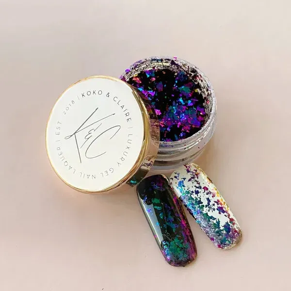 Clear Jelly Stamper KoKo & Claire Wind chrome pigment kameleon