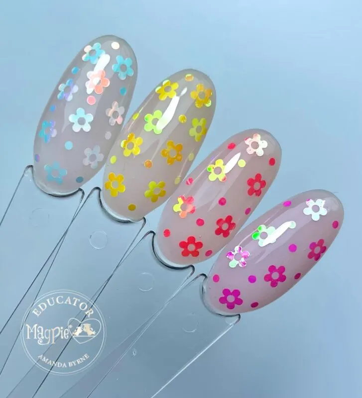 Beautystones Flowers Yellow neglepynt gule blomster