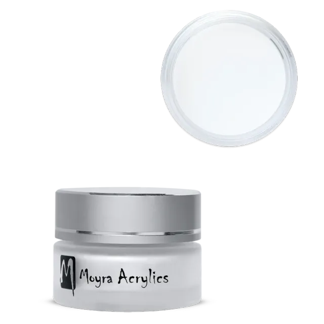 Moyra Akrylpulver Moon White naturlig hvid