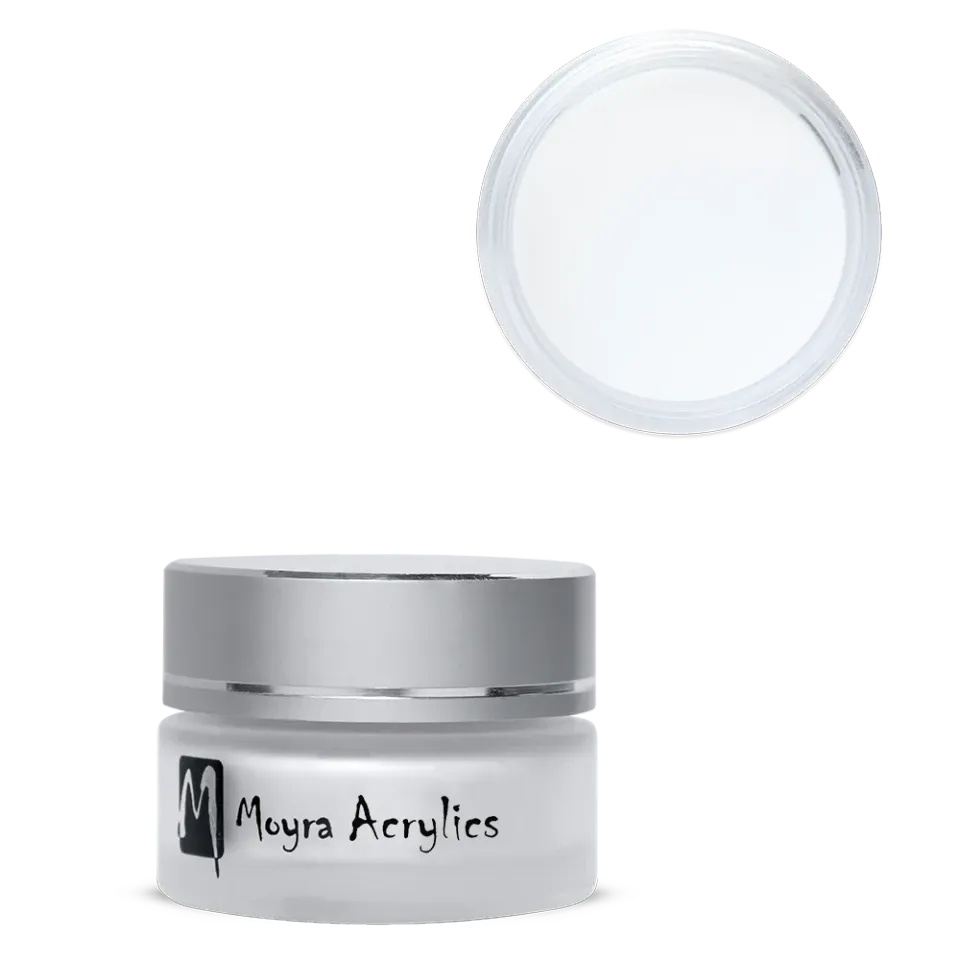 Moyra Akrylpulver Moon White naturlig hvid