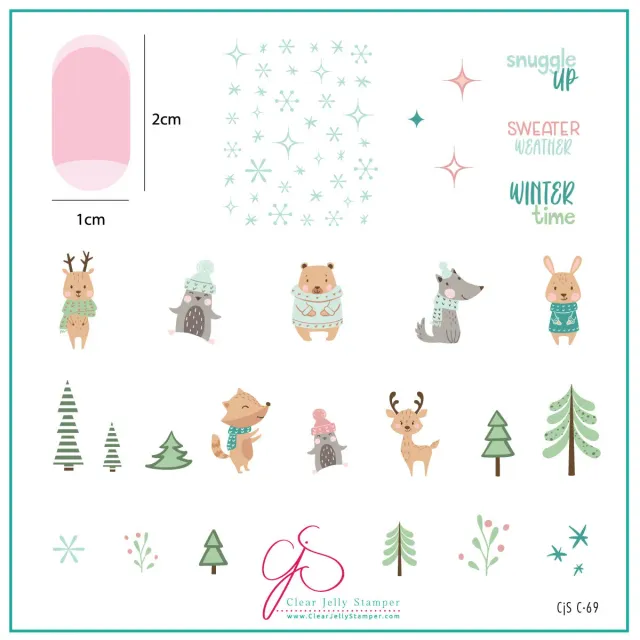 Clear Jelly Stamper Sweater Weather CjSC-69 stamping plade