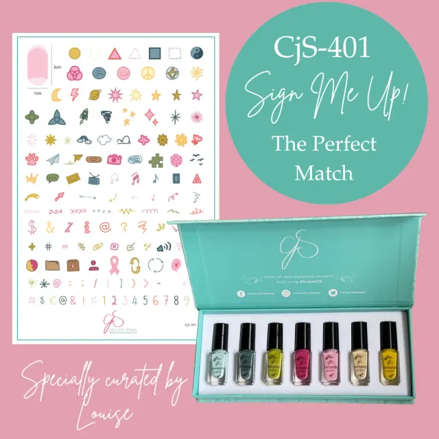 Clear Jelly Stamper CjS-401 stamping sæt Sign Me Up