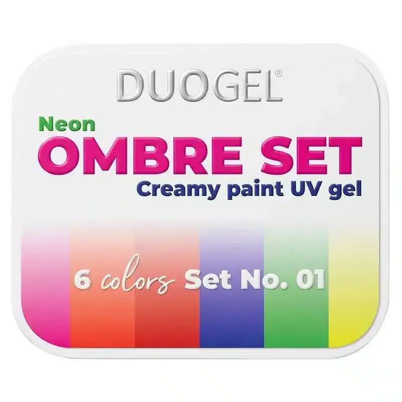 Mline Beauty Ombre Sæt Nr.1 Neon neglegel 6 farver