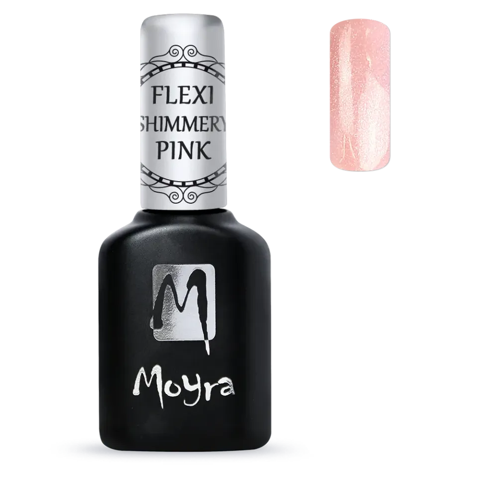 Moyra Flexi Shimmery Pink base coat 10 ml fleksibel