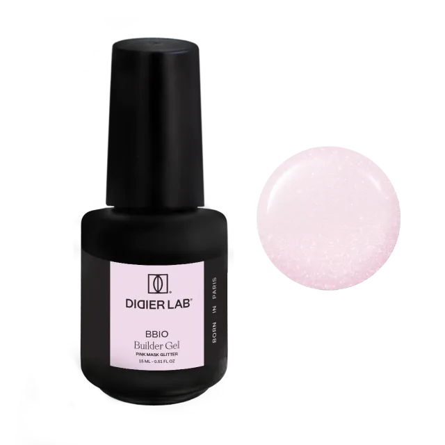 Didier Lab BBIO Pink Mask Glitter builder gel rosa glimmer