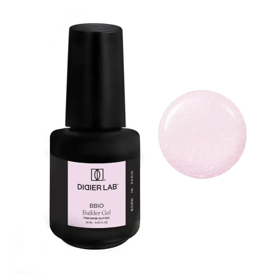 Didier Lab BBIO Pink Mask Glitter builder gel rosa glimmer