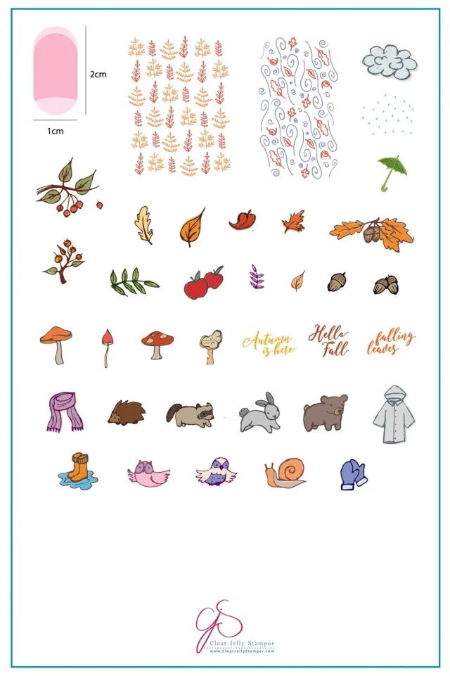 Clear Jelly Stamper LC-24 Hello Fall stampingplade efterår