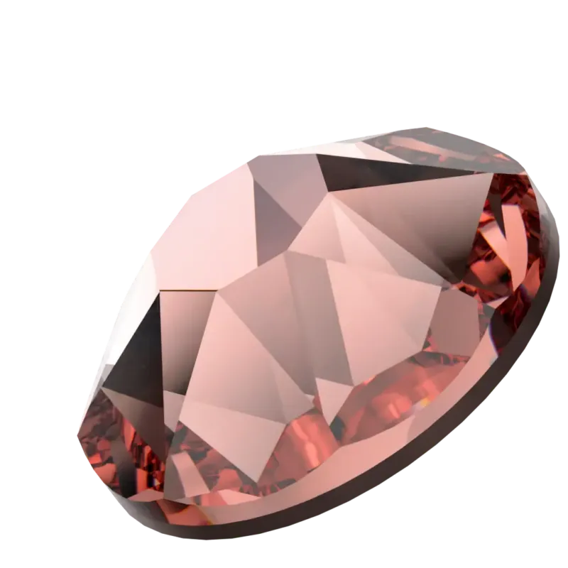 Beautystones Crystals Bush Rose neglesten flat back