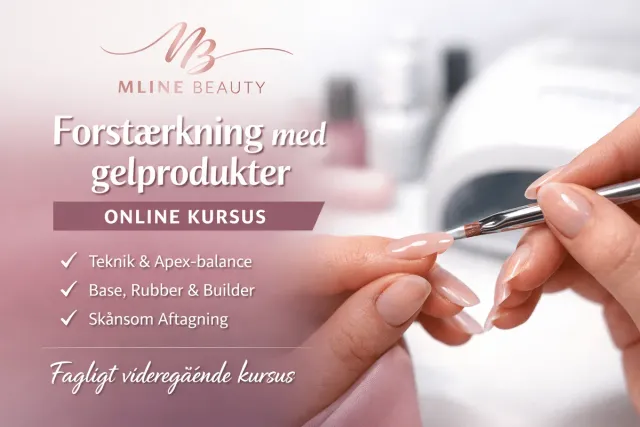Mline Beauty Forstærkning gelprodukter onlinekursus negle
