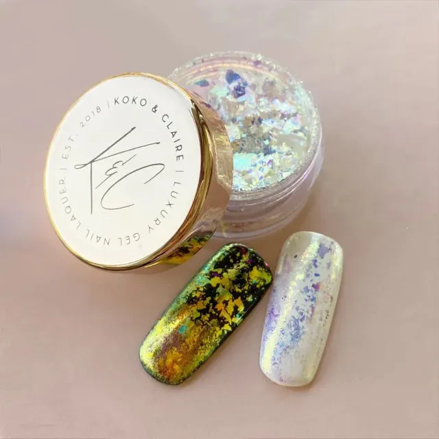 Clear Jelly Stamper Golden chameleon flakes kameleon
