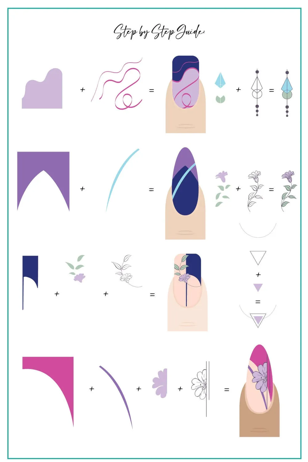 Clear Jelly Stamper CjS-290 French Mani Four stampingplade