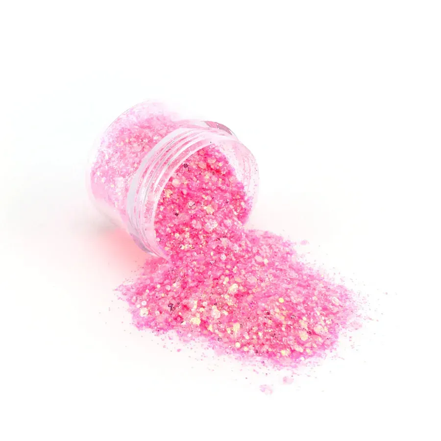 Clear Jelly Stamper KoKo & Claire Sprinkles 10 neglitter Hot Pink