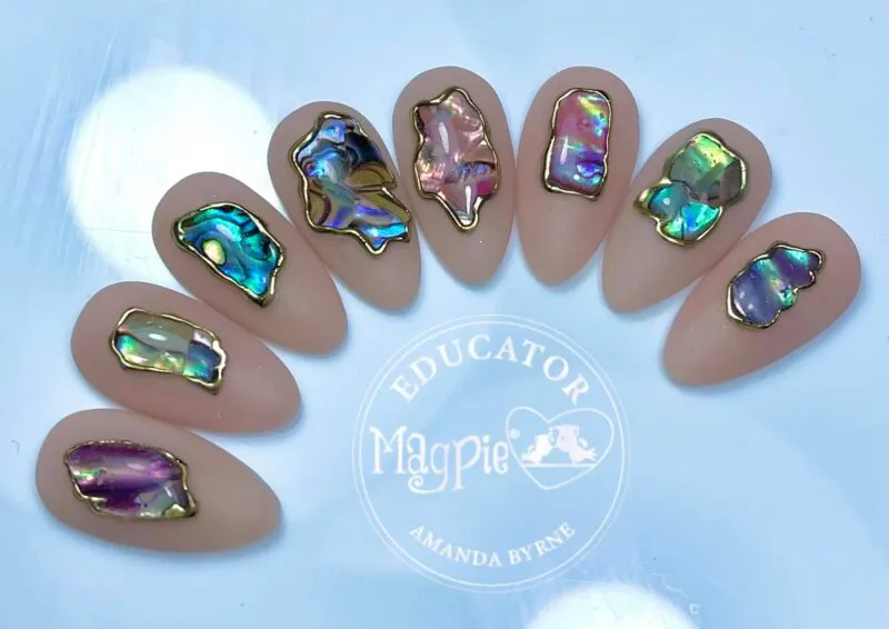Indigo Nails Pink Shells neglepynt rosa