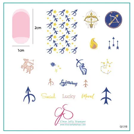 Clear Jelly Stamper Sagittarius CjSZ-10 stampingplade 6x6