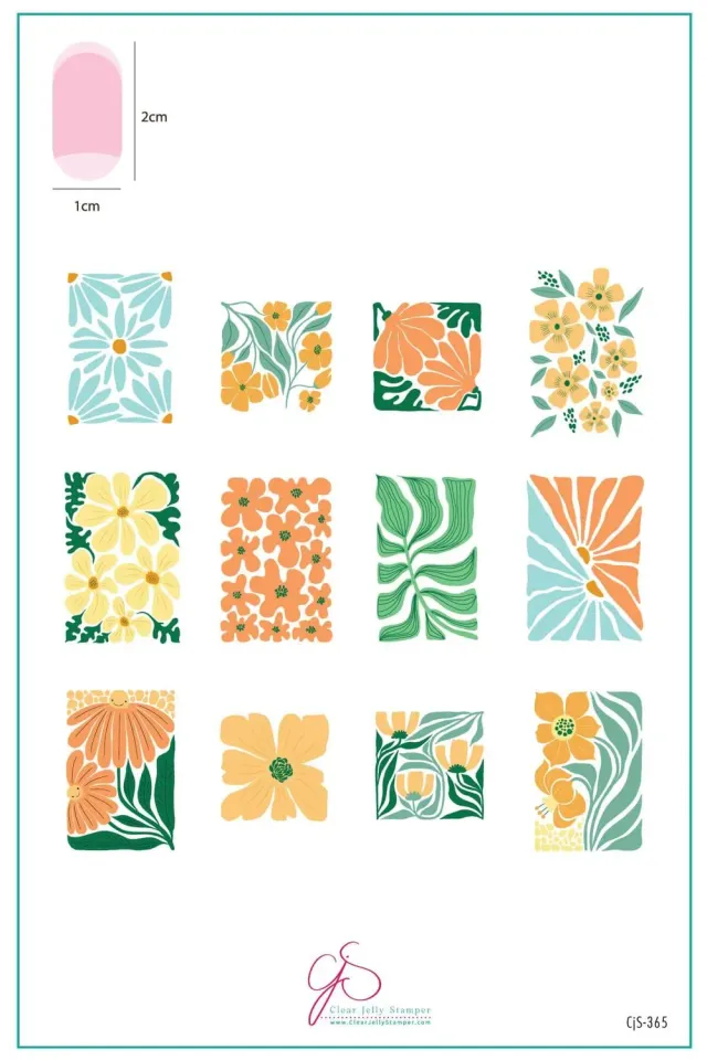 Clear Jelly Stamper Urban Garden CjS-365 stamping plate floral