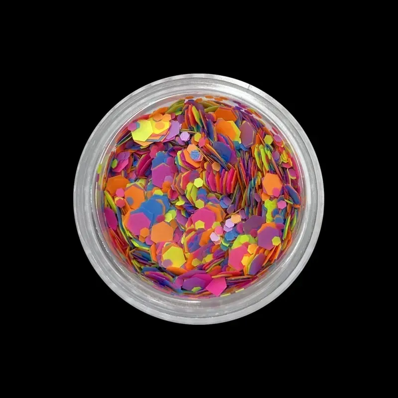 Indigo Nails Hexagon Neon Mix neglepynt neon mix
