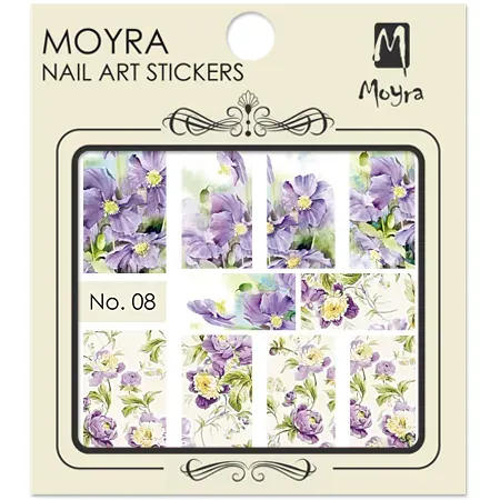 Moyra No. 08 negleklistermærker vandoverføring