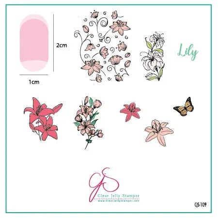 Clear Jelly Stamper CjS-109 Lovely Lilies stempelplade