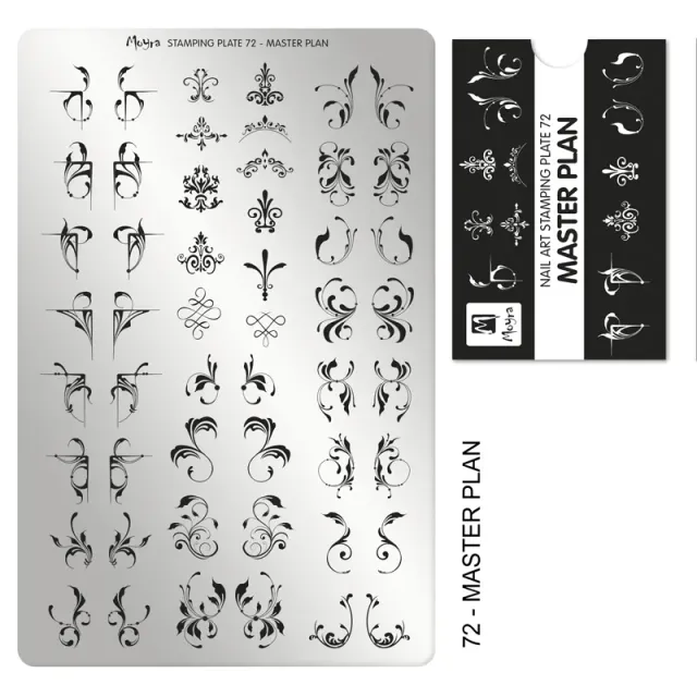 Moyra Stamping plate 72 Master plan stempelplade stor