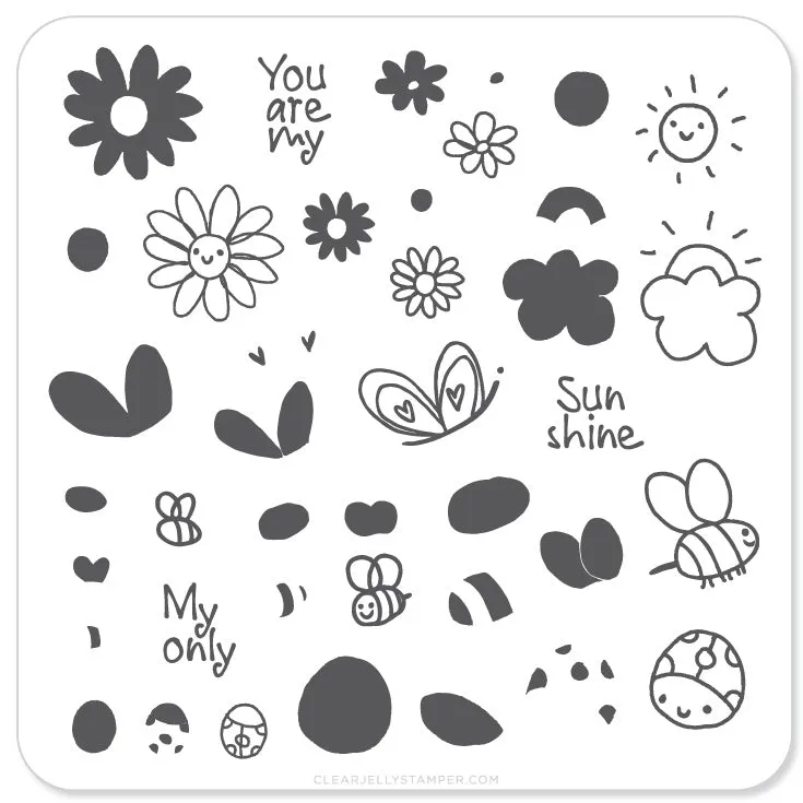 Clear Jelly Stamper SunShine CjS-35 stamping plade 6x6