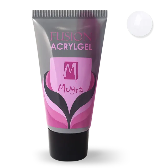 Moyra Fusion Acrylgel White akrylgel hvid 50 g