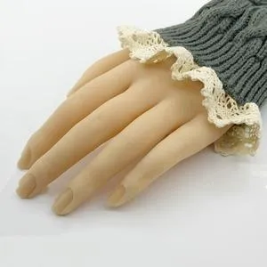Clear Jelly Stamper Cuffs strikmanchet med blonde beige grå khaki
