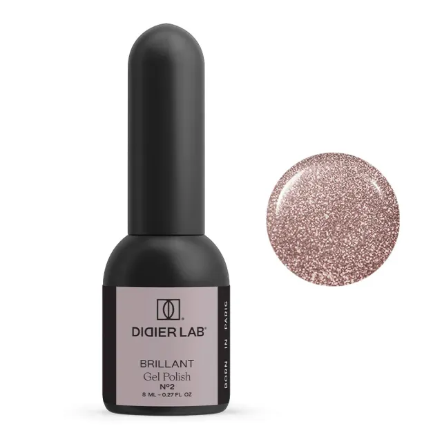 Didier Lab Brillant No.2 gellak 8ml brun glitter