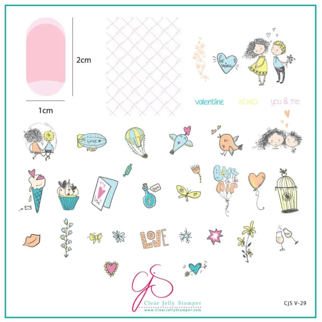 Clear Jelly Stamper Be Mine CjSV-29 stampingplade