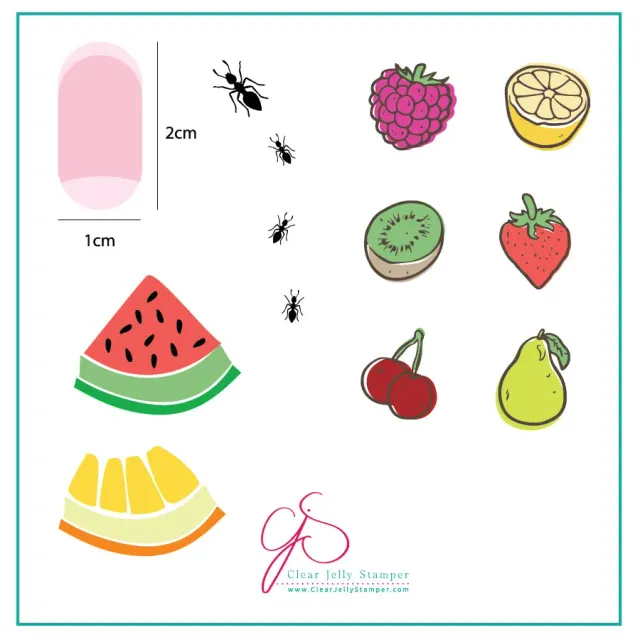 Clear Jelly Stamper Fruit Anyone CjS-63 stempelplade 6x6 frugt