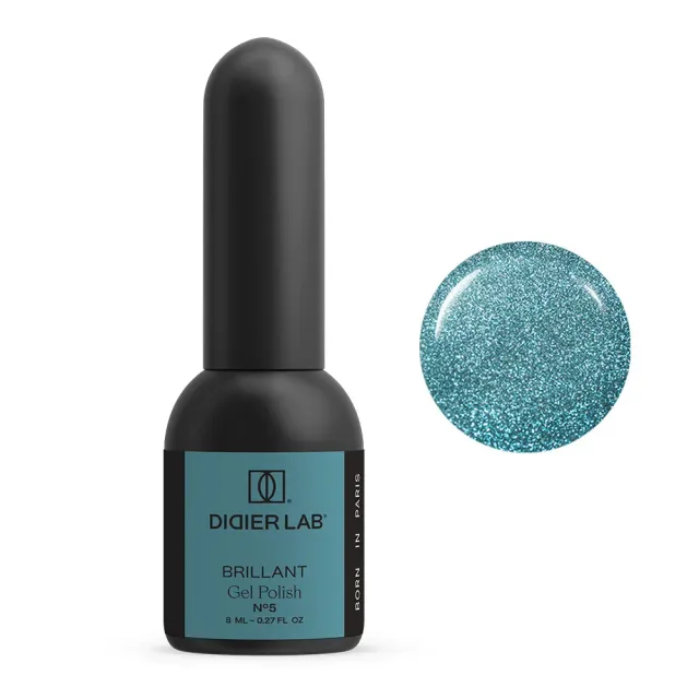 Didier Lab Brillant No 5 gellak 8 ml blå glitter