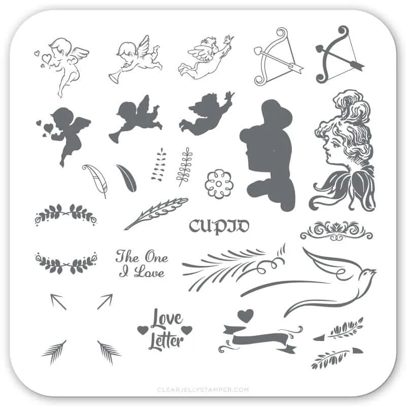 Clear Jelly Stamper CjSV-09 Cupid stampingplade romantisk