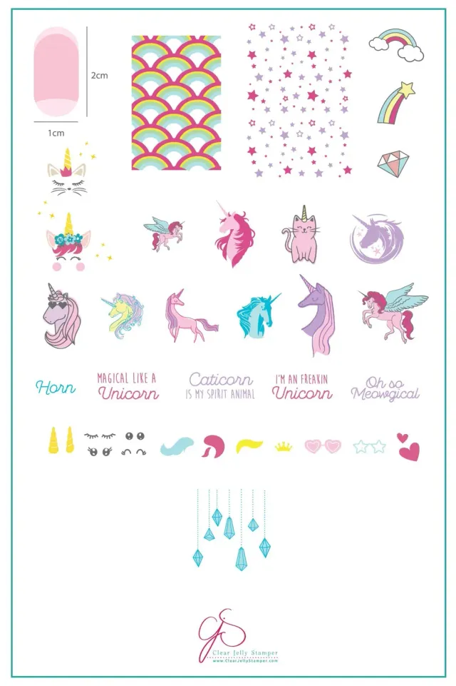 Clear Jelly Stamper LC-51 AlwaysBeAUnicorn stamping plate
