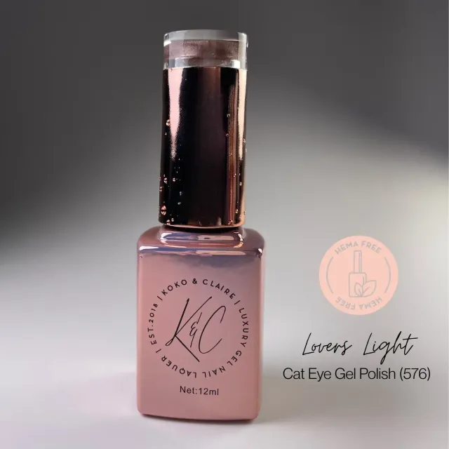 KoKo & Claire 0576 Lover's Light cat eye gel polish rose gold