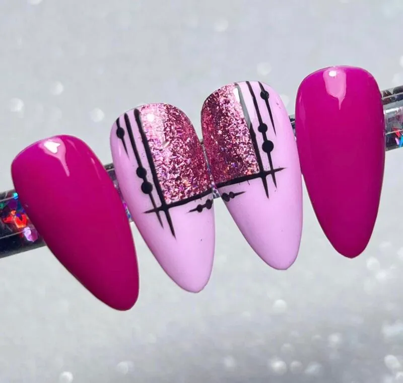 Indigo Nails Marian negleflakes krom effekt