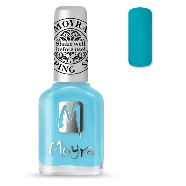 Moyra SP22 stamping neglelak Turquoise 12 ml ekstra pigmenteret
