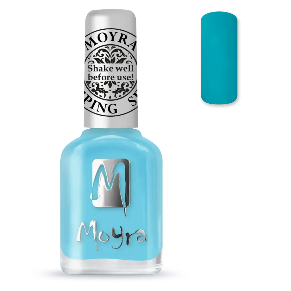 Moyra SP22 stamping neglelak Turquoise 12 ml ekstra pigmenteret