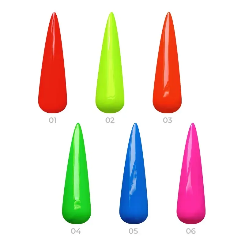Mline Beauty Ombre Sæt Nr.1 Neon neglegel 6 farver