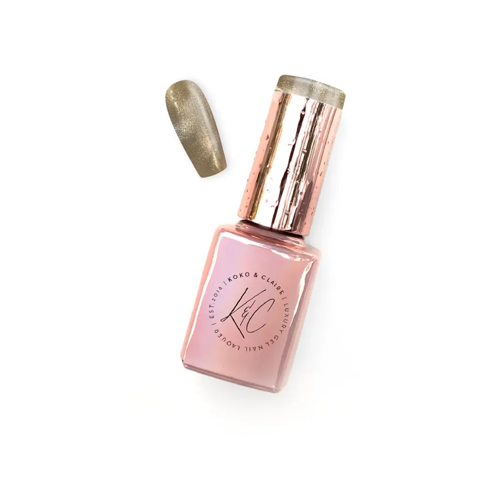 KoKo Claire 0196 Lavish Lemon cat eye gel polish guld 12 ml