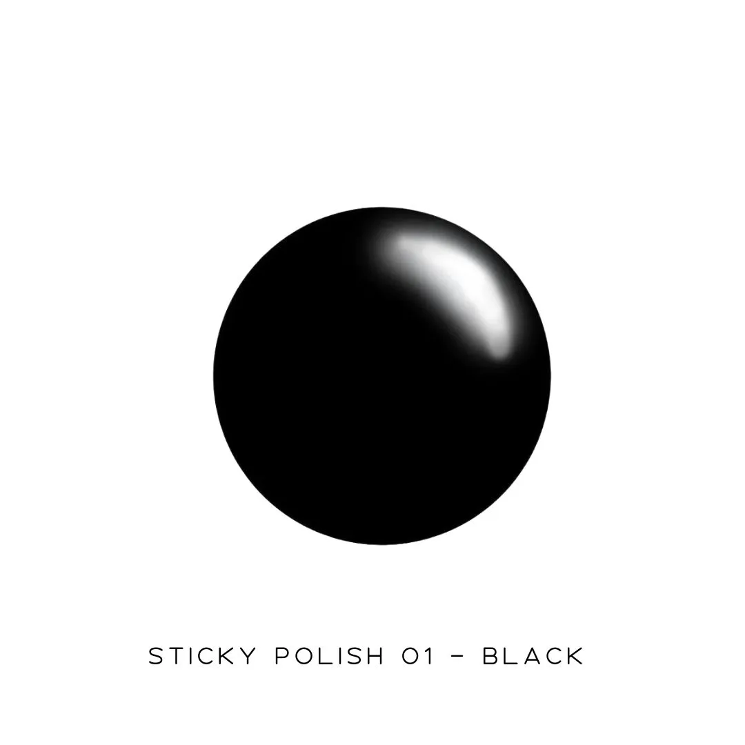 Moonflair Sticky Polish 01 Black stamping lak 10 ml dækkende