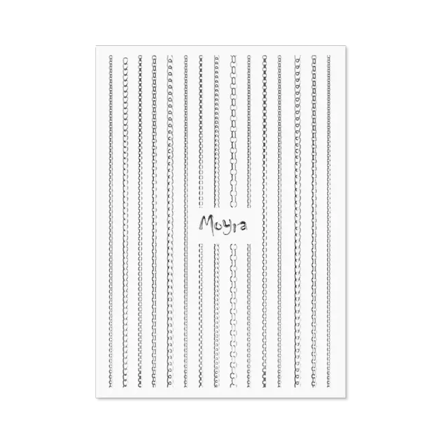 Moyra Chain 02 Silver negle strips 15 stk sølv
